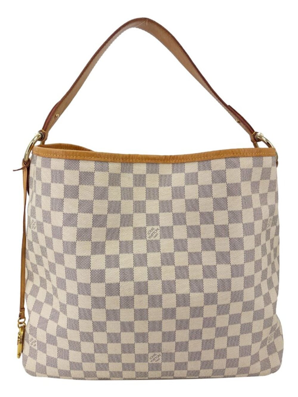 Louis Vuitton Delightful Damier Azur Hobo Shoulder Bag White